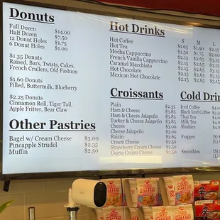 Donut menu