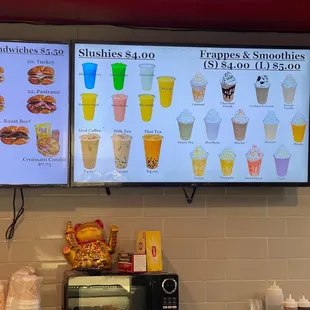 Specialty drink menu