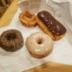 Old Fashioned, Blueberry Cake, Maple glazed, &amp; Custard Filled