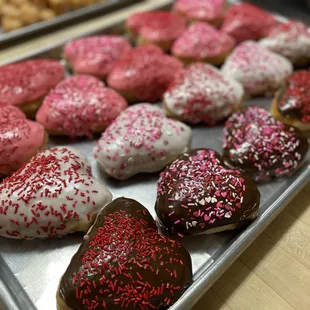 Lovely Heart Donut with Sprinkles