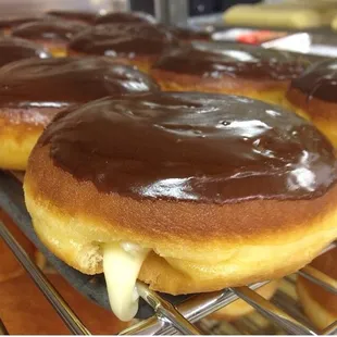 Boston Cream, Chocolate Eclairs or just chocolate covered cream filled donut!