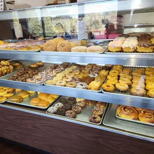 Nice selection of donuts and croissants