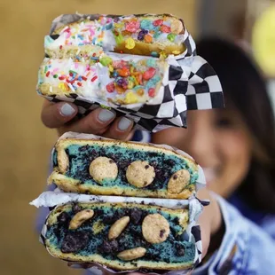 Ice Cream Sandwich &amp; Sugar and Spoon Cookie Dough Sandwich - IG: @nelson_eats