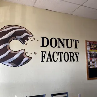 a donut on the wall