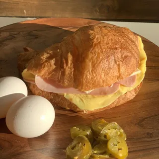 Egg, Ham, and Swiss Cheese Croissant