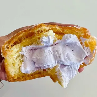 Our famous Ube cream filled donut!