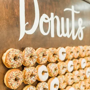 Donut Hut donuts on our donut wall!