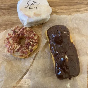 Two doughnuts and a breakfast biscuit costs just over $7! Absolute bargain and WAY better than any chain place! Get IN THERE.