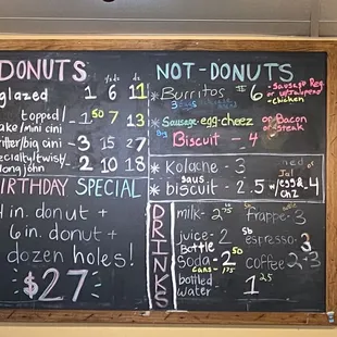Menu, seriously the prices are bar none!  A true testament to their love of their community!!