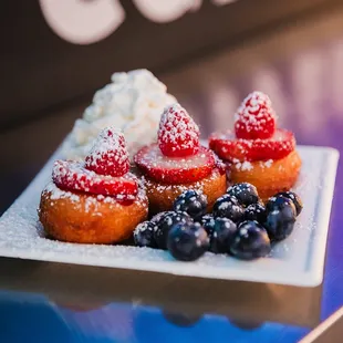 Very Berry Delicious - Bonne Maman berry preserves, fresh strawberries, blueberries, raspberries, homemade vanilla whipped cream...