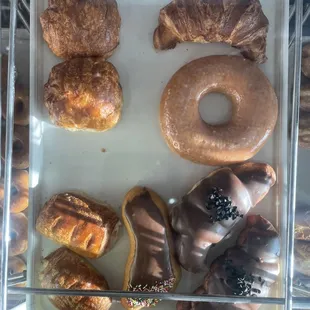 Big foot and huge donut! What's missing is my cheese danish!!