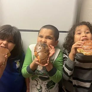 Small kids big donuts!