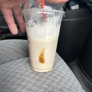 A Carmel frappe (Number 4) with ants
