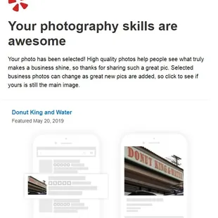 a screenshot of a donut king and water