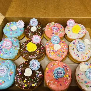 food, donuts, dough desserts