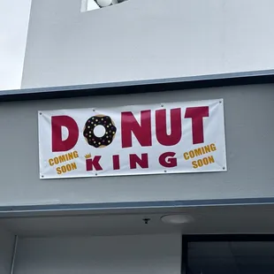 Signage above
