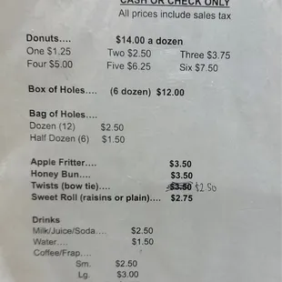 Prices
