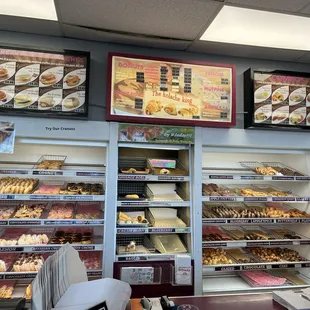 a display of donuts and pastries