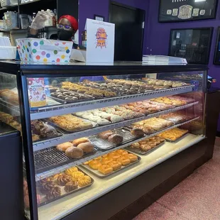 Donut case straight ahead as you walk in