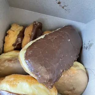 a variety of donuts in a box