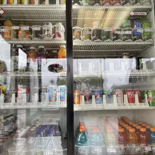 The fridge drink selection