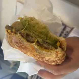 Sausage breakfast sandwich (sorry for the quality of the photo, but it tasted AMAZING)