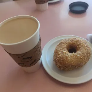 Fresh coffee and donuts