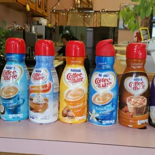 a variety of coffee products on a counter