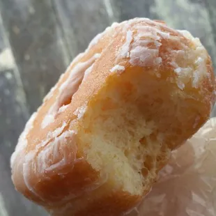 Wow, soft and fluffy. Delicious glaze donut.