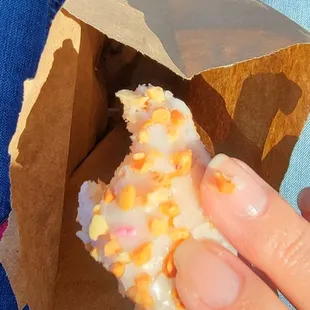 A sprinkle snuck onto my donut! It was delish tho!