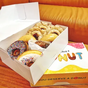 a box of assorted donuts