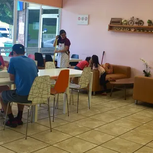 Grab a seat at a table or sofa