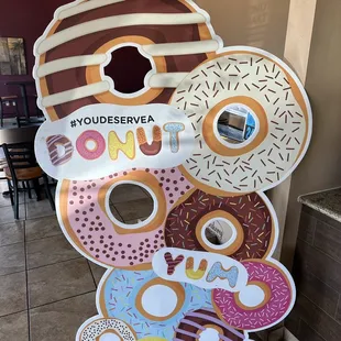 Donut signage.