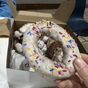 Buttermilk with vanilla and sprinkles