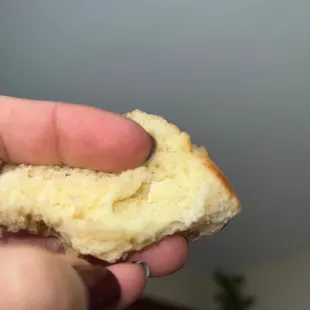 White plastic shard? Baked into dough