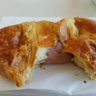 Ham and cheese croissant