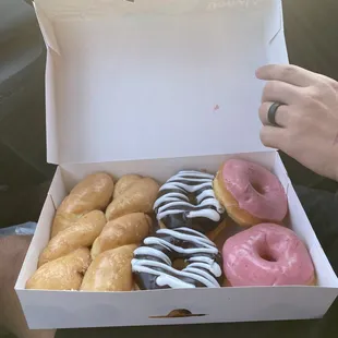 a box of assorted donuts
