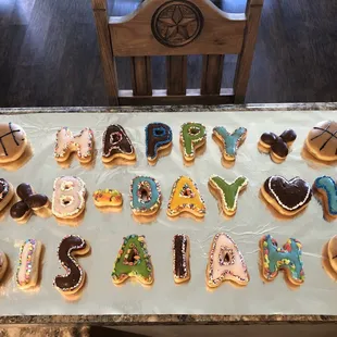 Birthday donuts