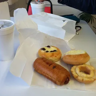 Pig in a blanket and donuts