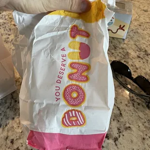 Cute little bag the donuts came in!