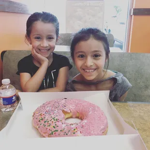 Jumbo donut the size of their faces!