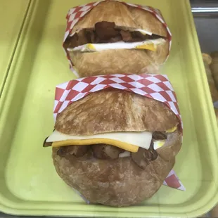 Bacon, Egg and Cheese Croissant Sandwiches