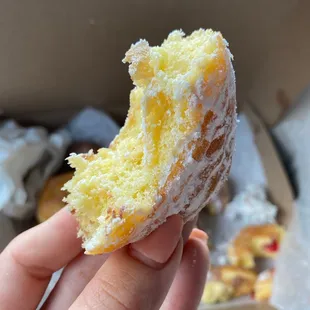 Powdered lemon filled. It's almost like eating a plain tasting dry cake.