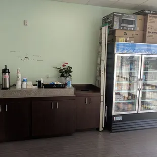 a refridgerator and a refrigerator