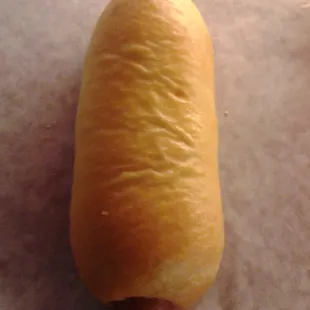 a donut on a piece of wax paper