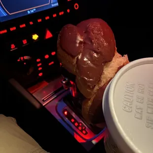 Chocolate twist ,medium coffee  Best pink box donuts