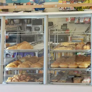 a display of donuts