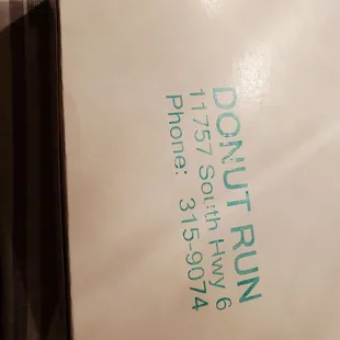 a box of donuts on a table