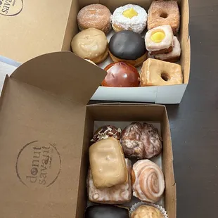 a box of assorted donuts