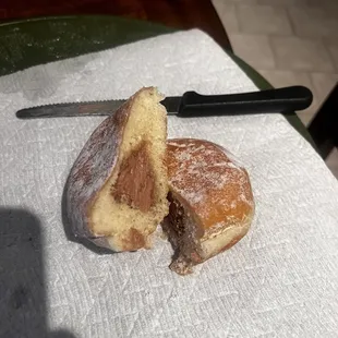 Chocolate cream donut